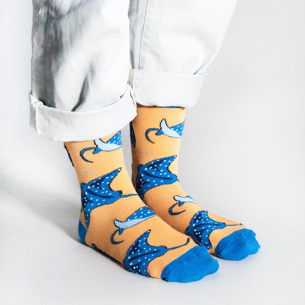 Bare Kind Adult Bamboo Socks - Coral Orange Ray - Adult 4-7