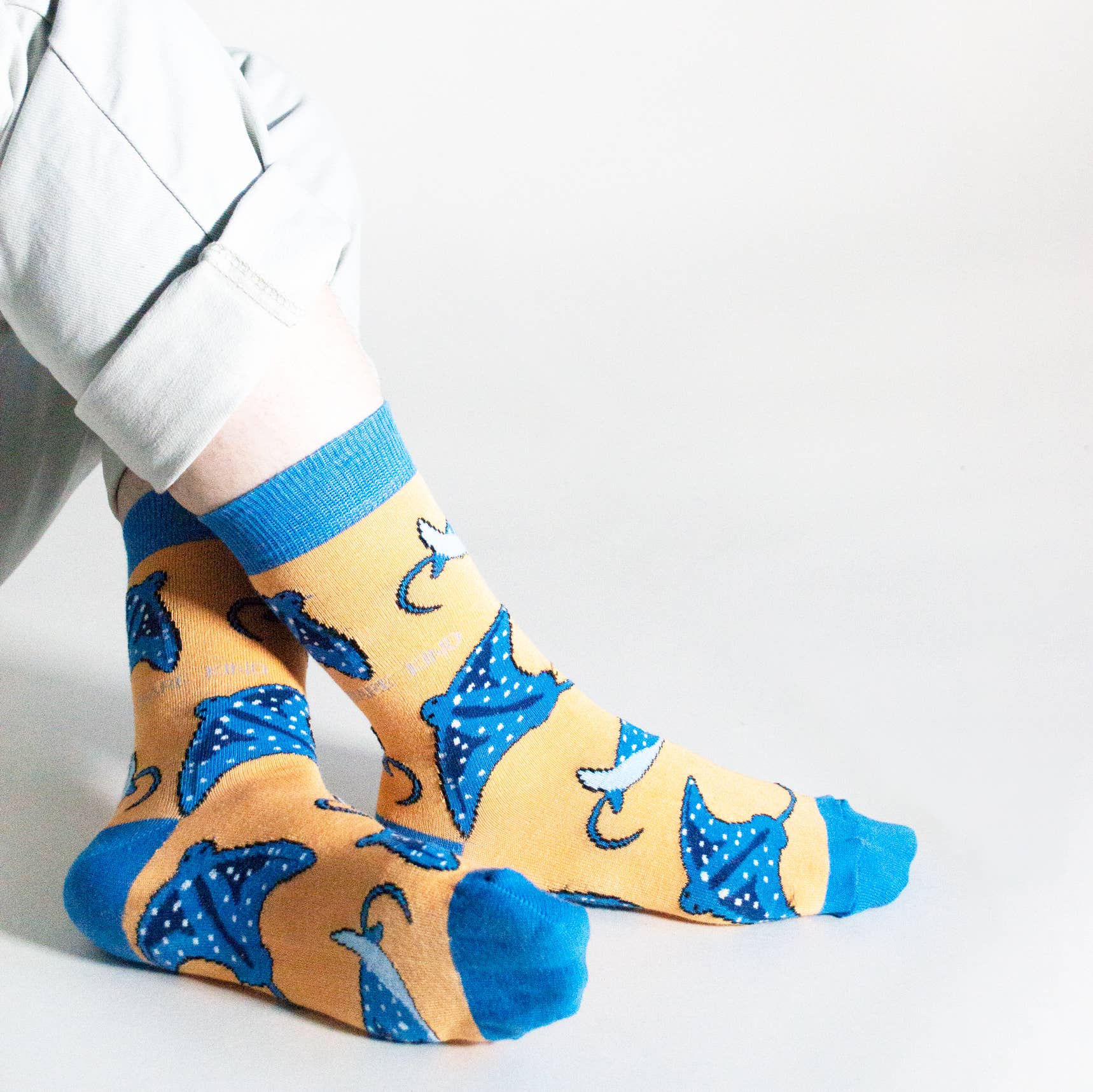 Ocean Socks: Rays / Single Pair / UK Adult 4-7