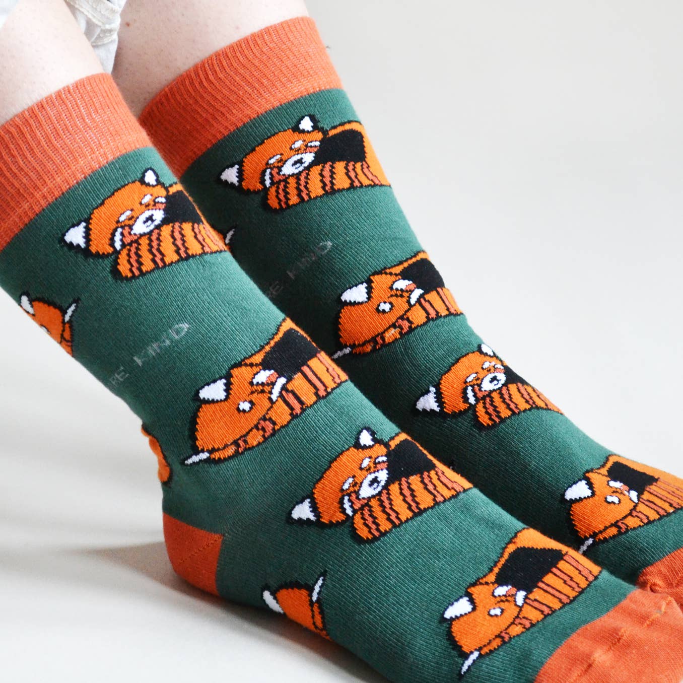 Green Socks: Red Pandas / Single Pair / UK Adult 4-7