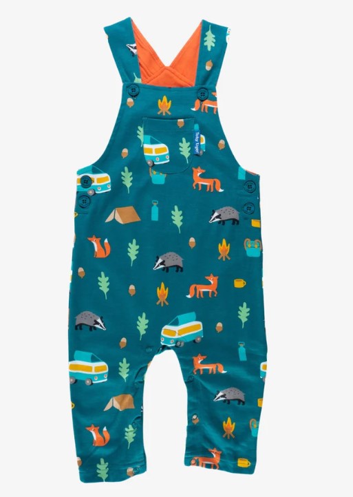 Toby Tiger Organic Dungarees - Campervan