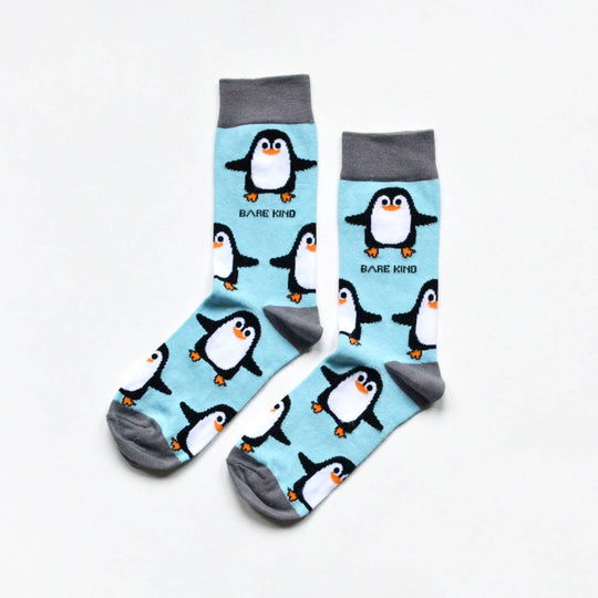 Bare Kind Penguin Socks | Bamboo Socks | Aqua Socks: Penguins / Single Pair / UK Adult 7-11
