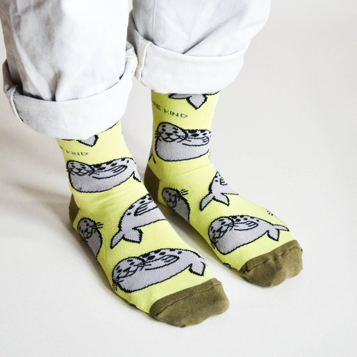 Bare Kind Adult Bamboo Socks - Green Seal - Adult 7-11