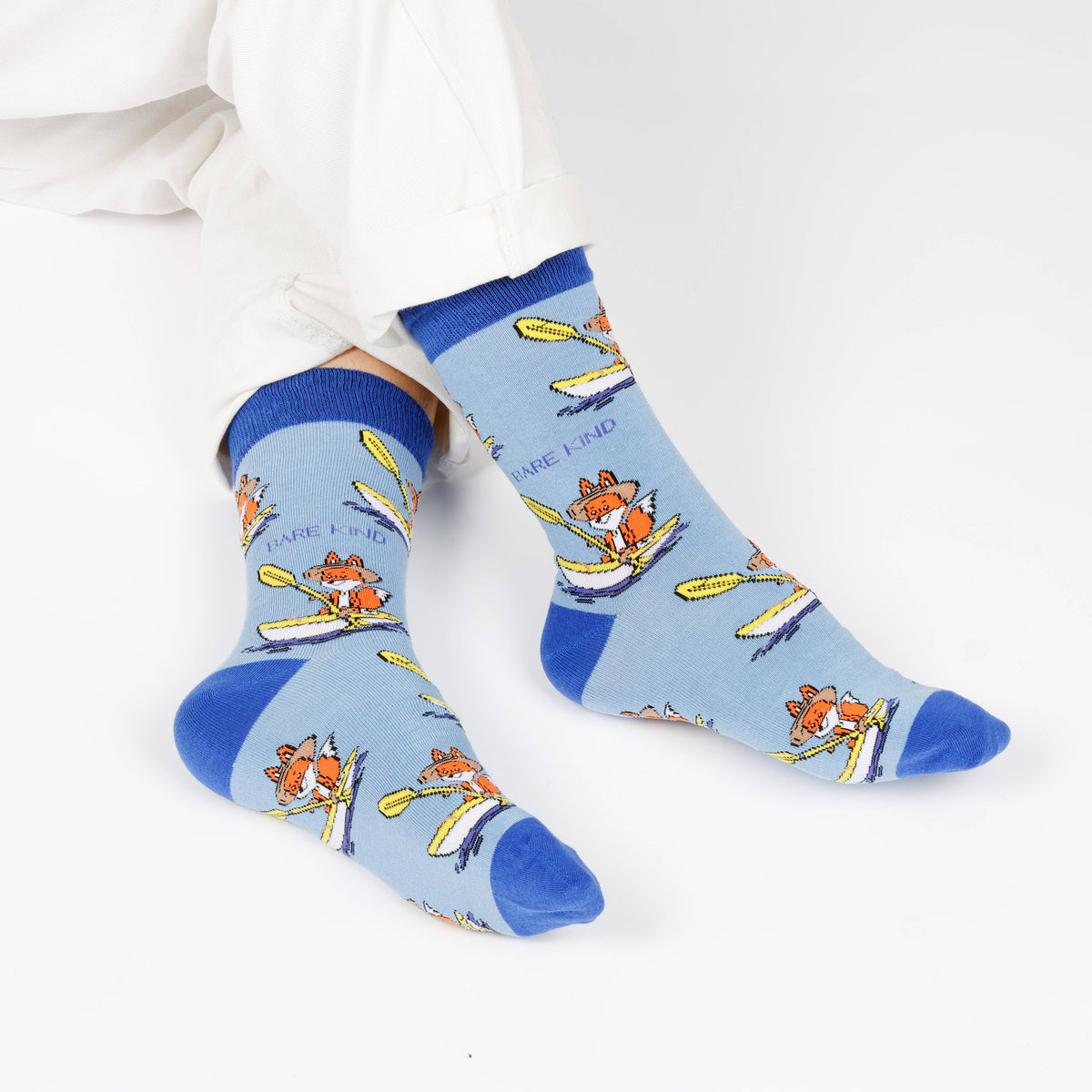 Bare Kind Adult Bamboo Socks - Blue Fox - Adult 7-11