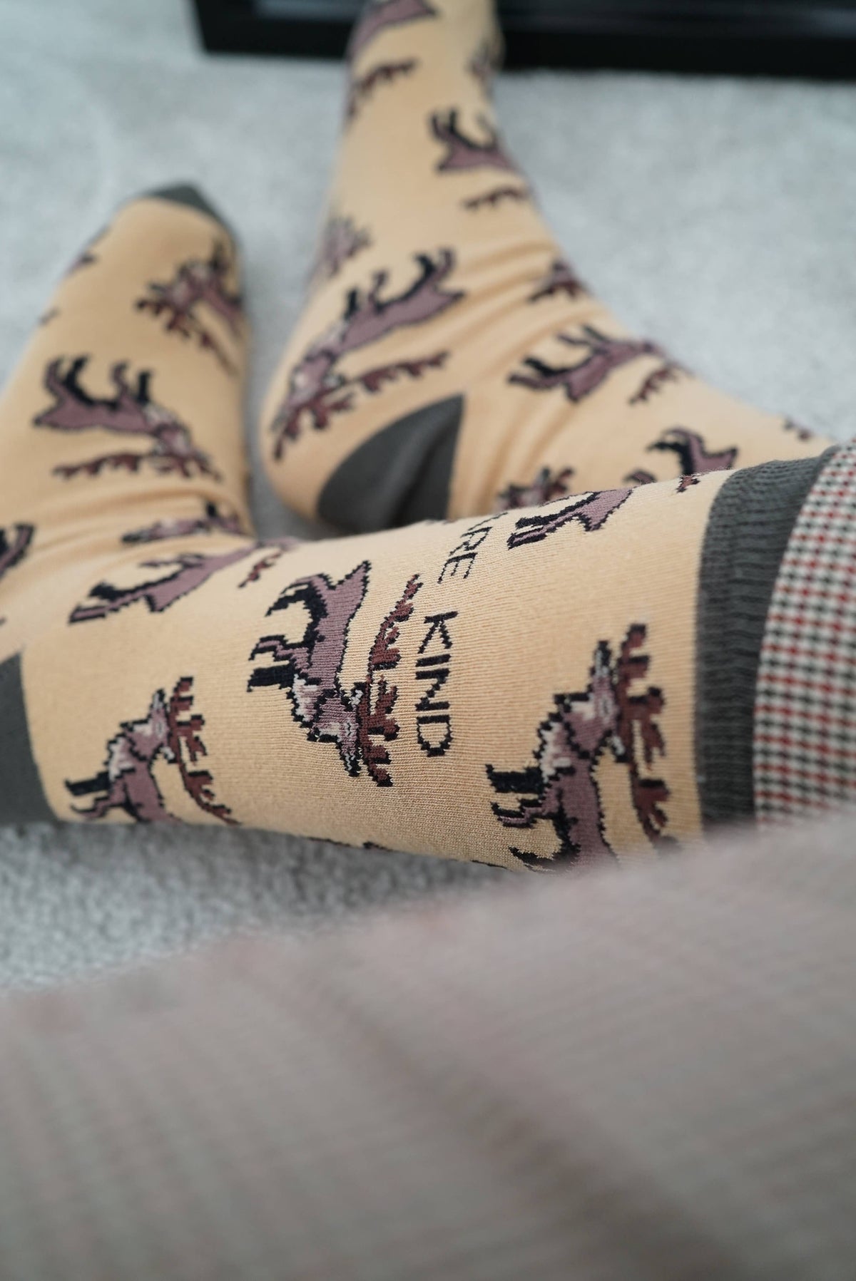 Bare Kind Adult Bamboo Socks - Brown Deer - Adult 4-7