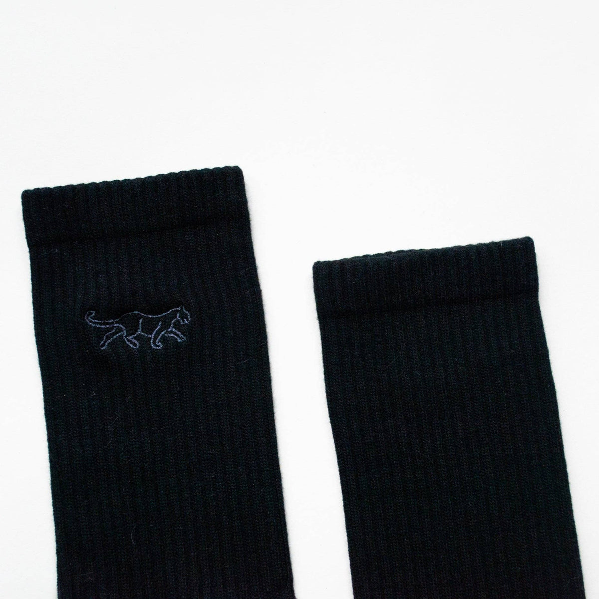 Bare Kind Adult Bamboo Ribbed Socks - Black Panthers - Adult 4-7
