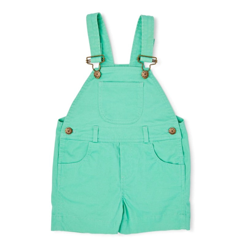 Dotty Dungarees Denim Shorts - Green
