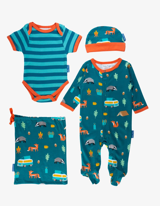 Toby Tiger Organic Gift Set - Campervan Print