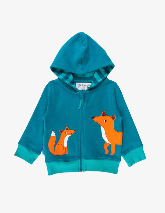 Toby Tiger Organic Hoodie - Fox Applique