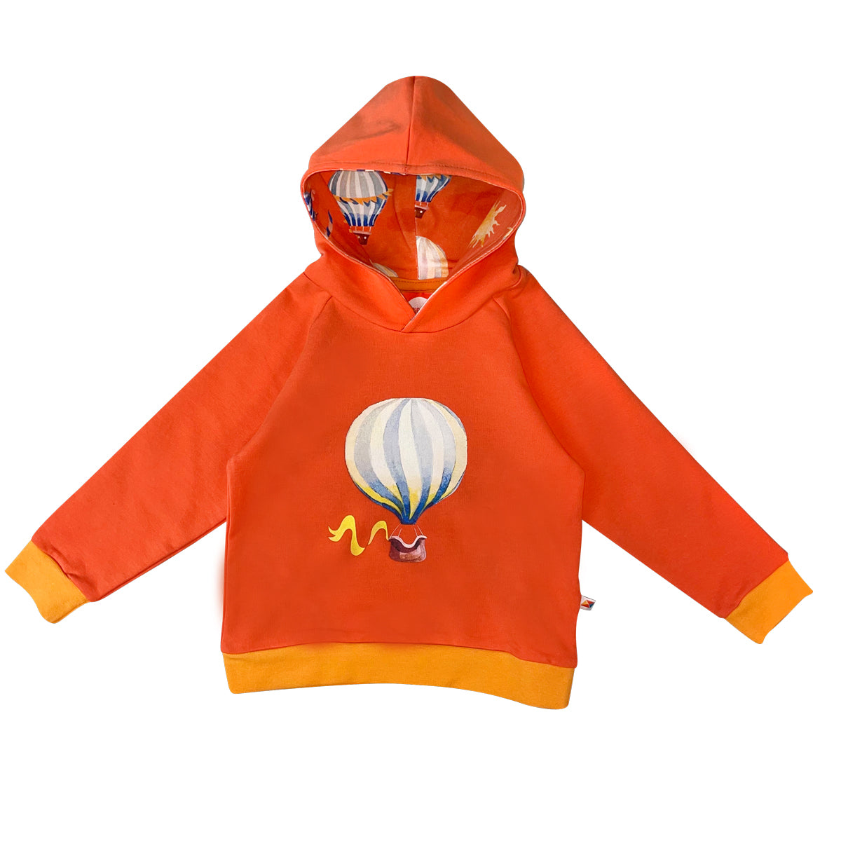 Curious Stories Hoodie - Hot Air Balloon Red