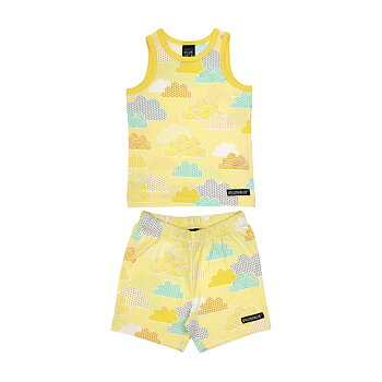 Villervalla Tank Top & Shorts Set - Cloud Light Lemon