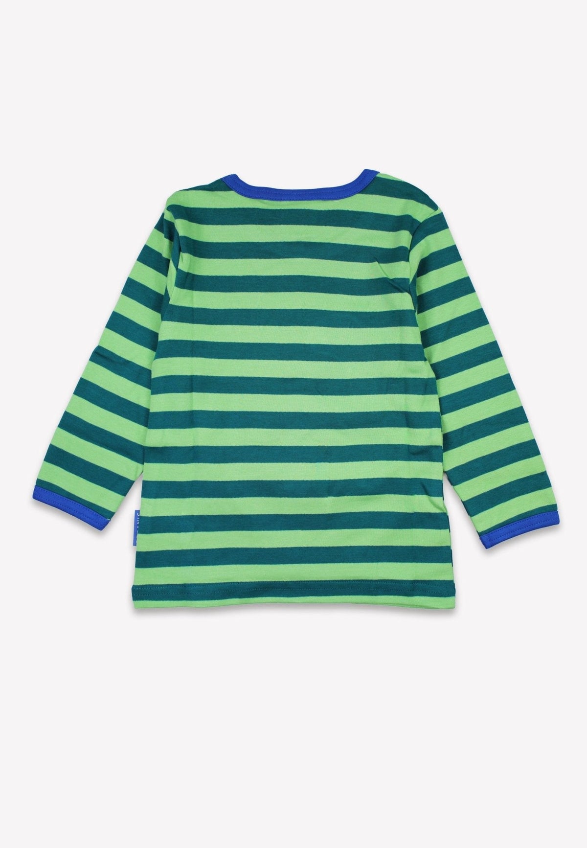 Toby Tiger Organic Top Long Sleeve - Tonal Dinosaur Green Applique