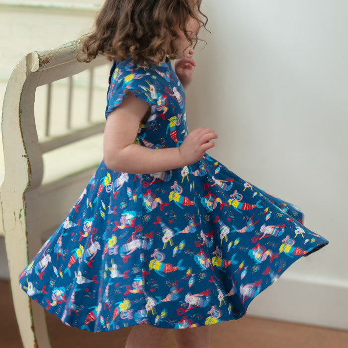 Piccalilly Skater Dress Sleeveless - Merfolk