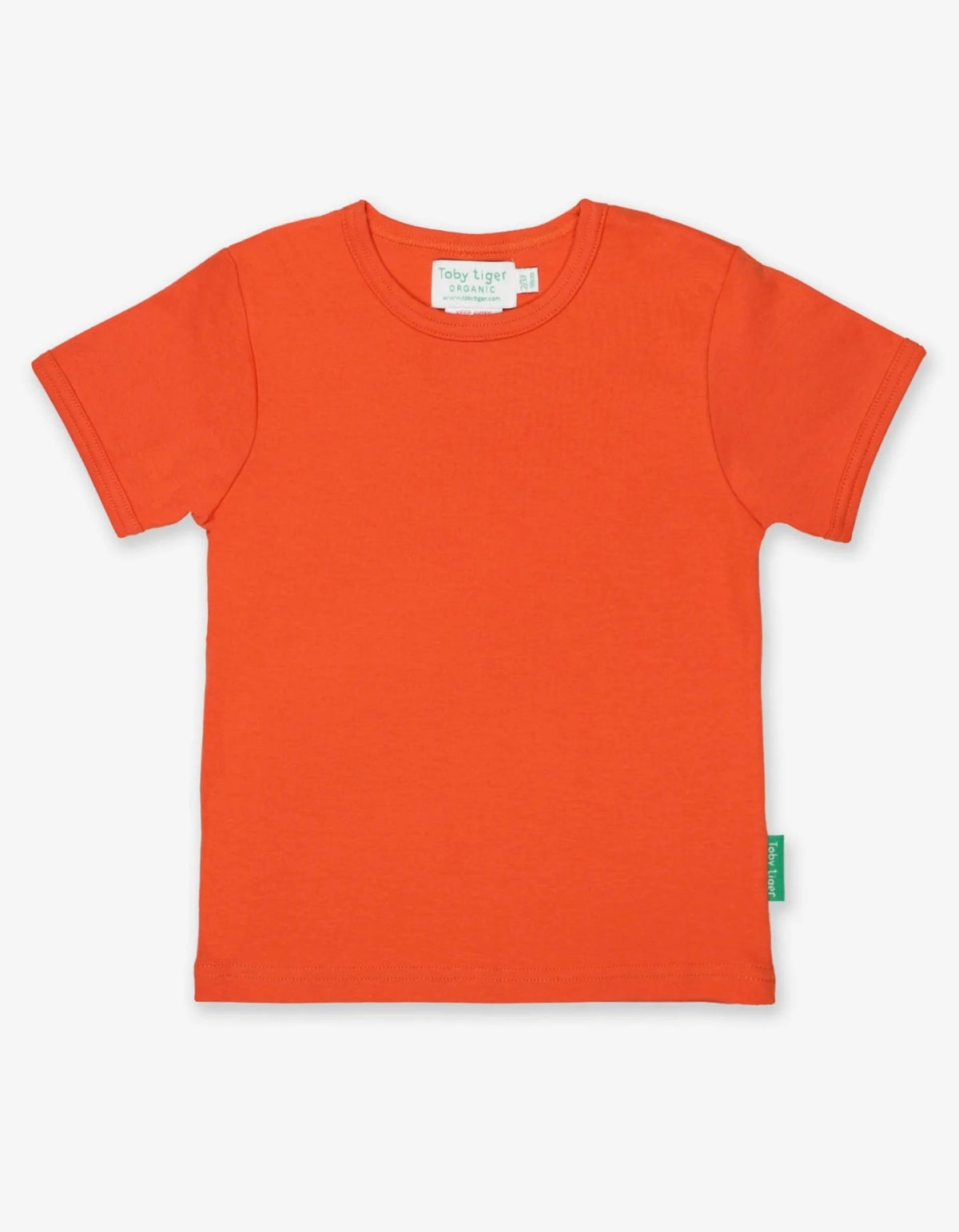 Toby Tiger Organic Basic Top Short Sleeve - Orange