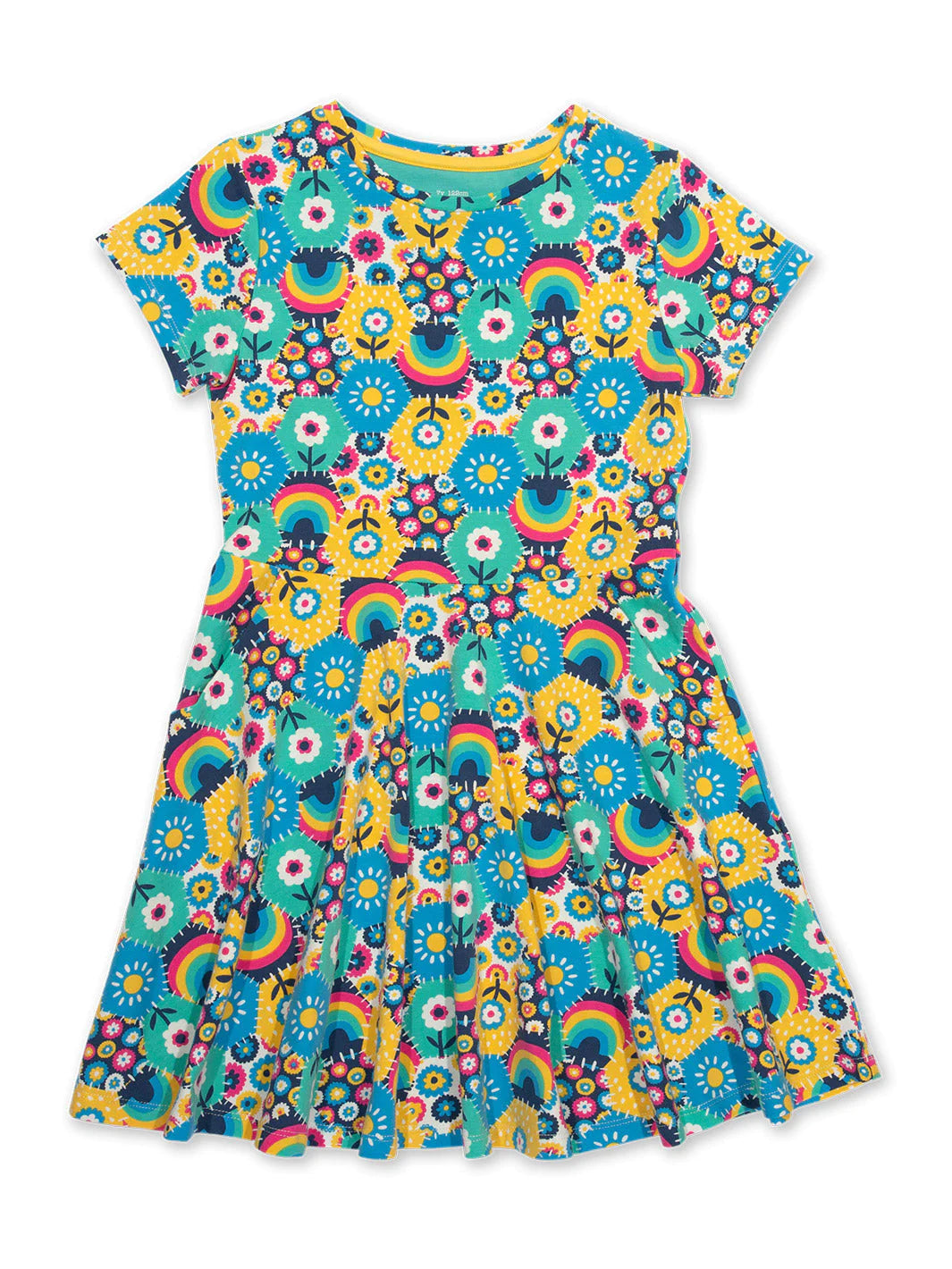 Kite Skater Dress Short Sleeve - Patchwork Planet Multi