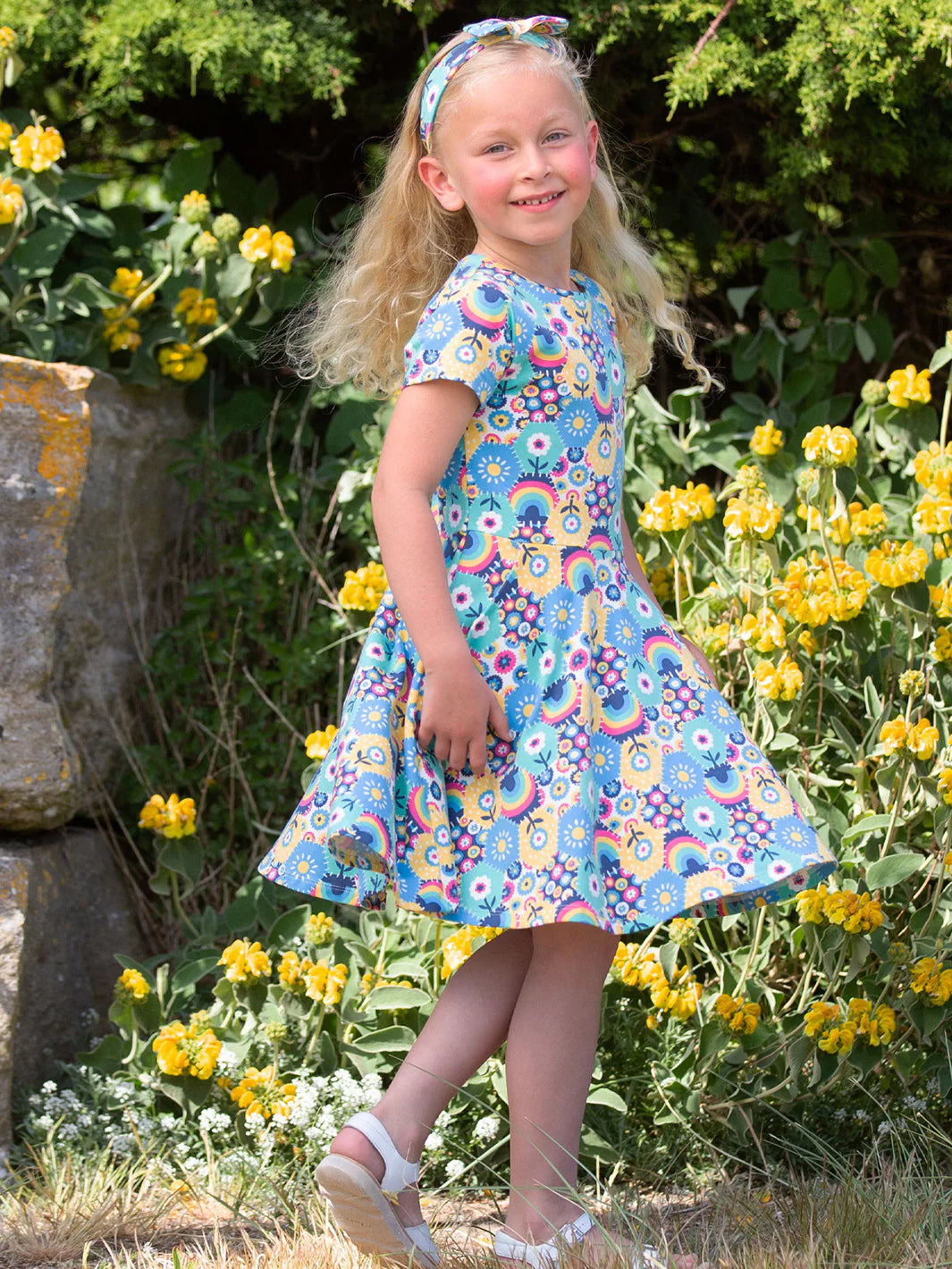Kite Skater Dress Short Sleeve - Patchwork Planet Multi