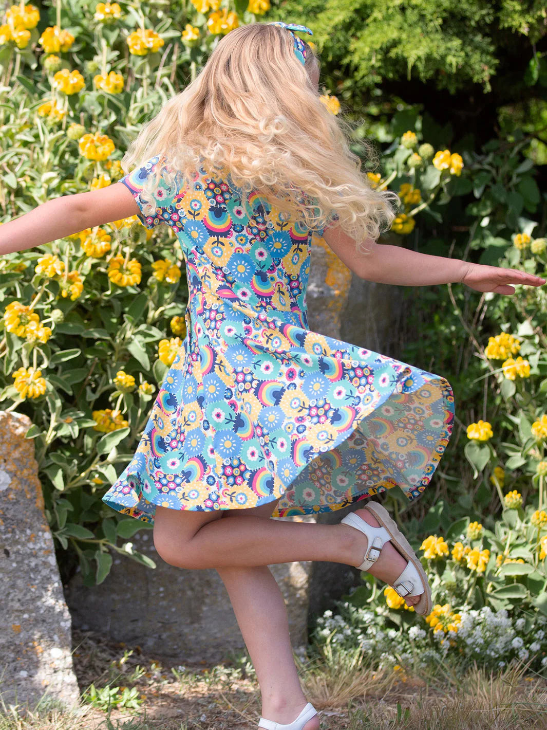 Kite Skater Dress Short Sleeve - Patchwork Planet Multi