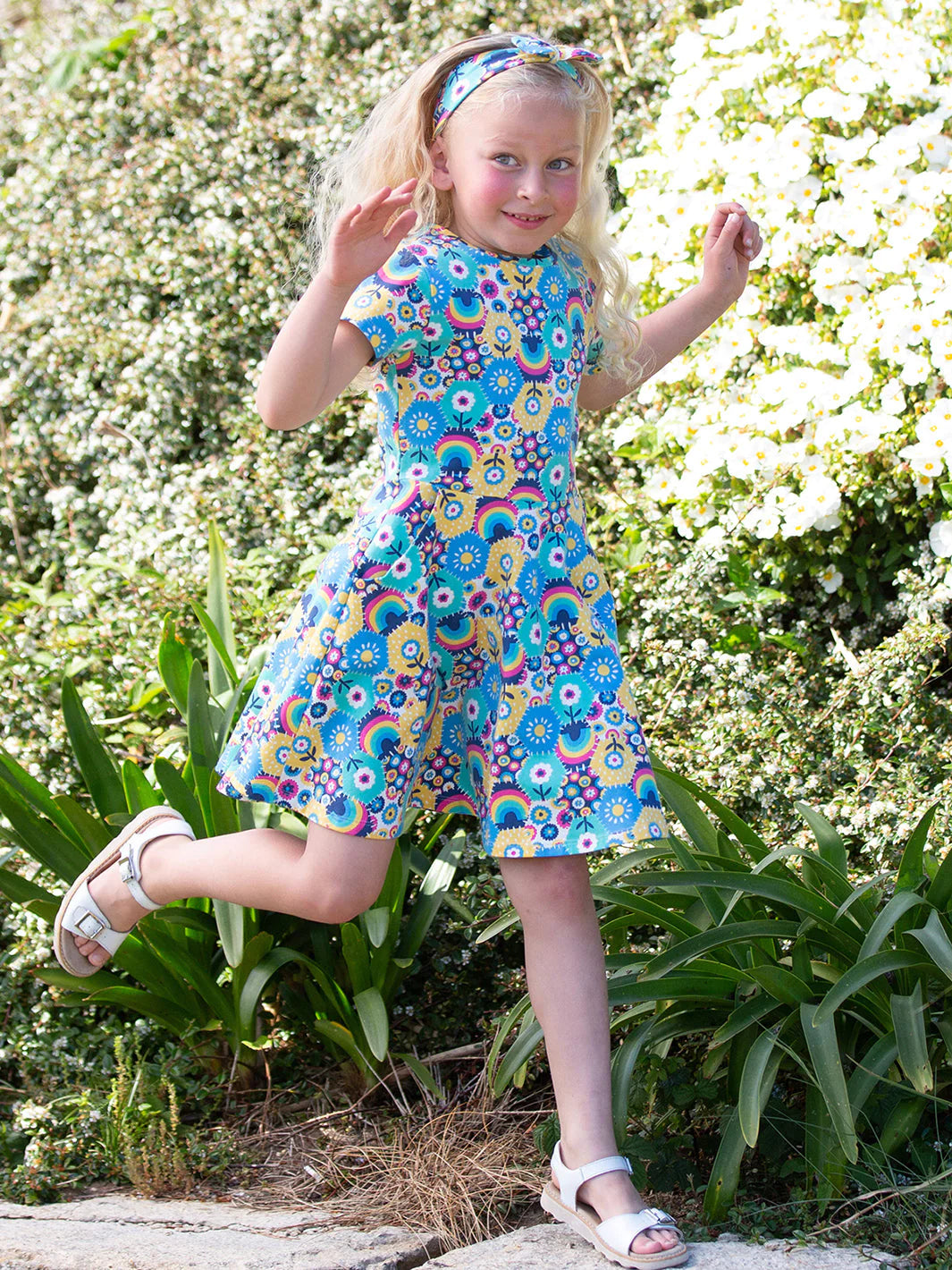 Kite Skater Dress Short Sleeve - Patchwork Planet Multi