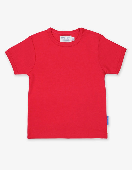 Toby Tiger Organic Basic T-Shirt Short Sleeve - Red