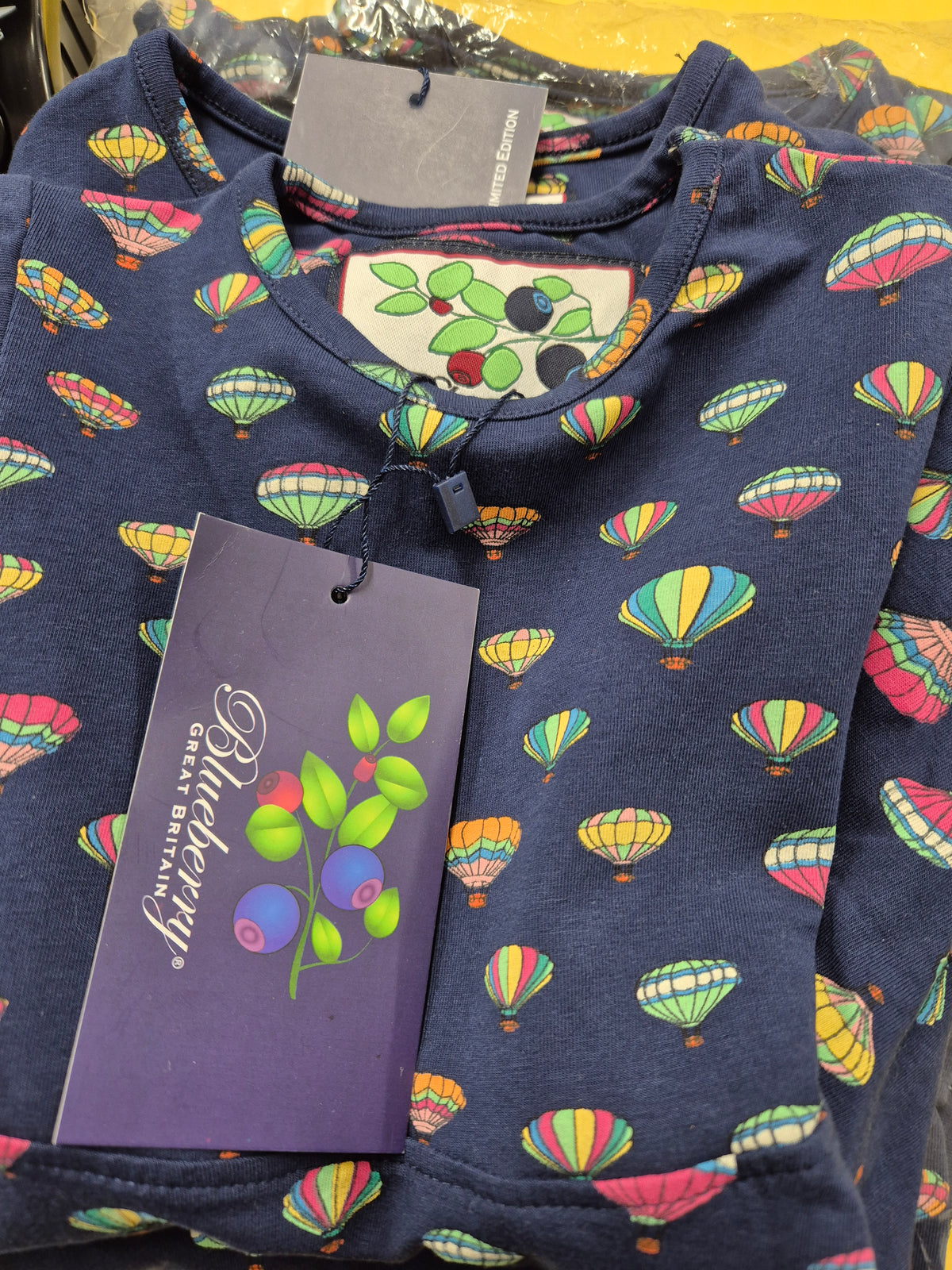 Blueberry London Skater Dress Jersey Cotton - Hot Air Balloon