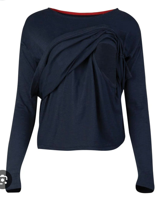 Frugi Adult Swoop Top - Navy Iris