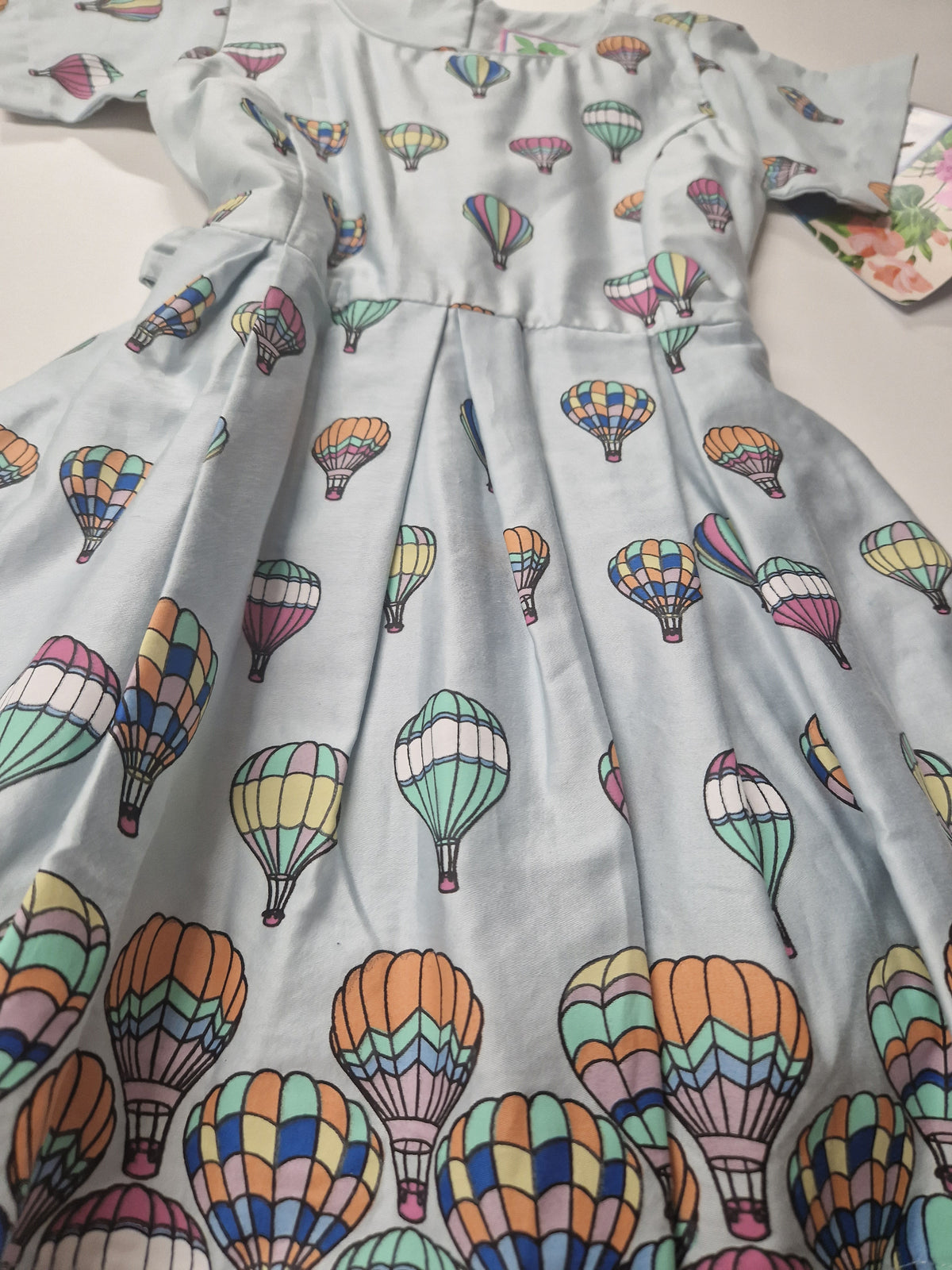 Blueberry London Dress Short Sleeve - Hot Air Balloon