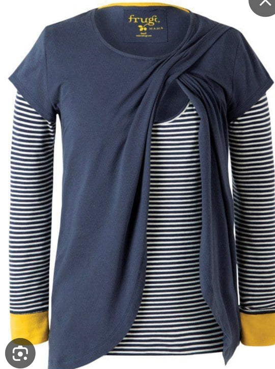 Frugi Adult Swoop Top - Space Blue