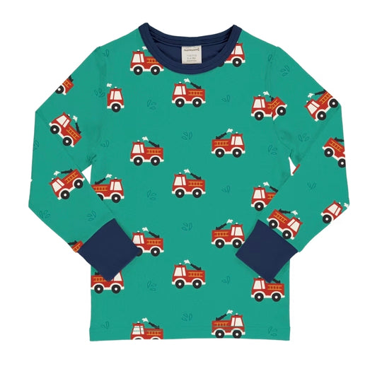 Maxomorra Top Long Sleeve FIRE TRUCK