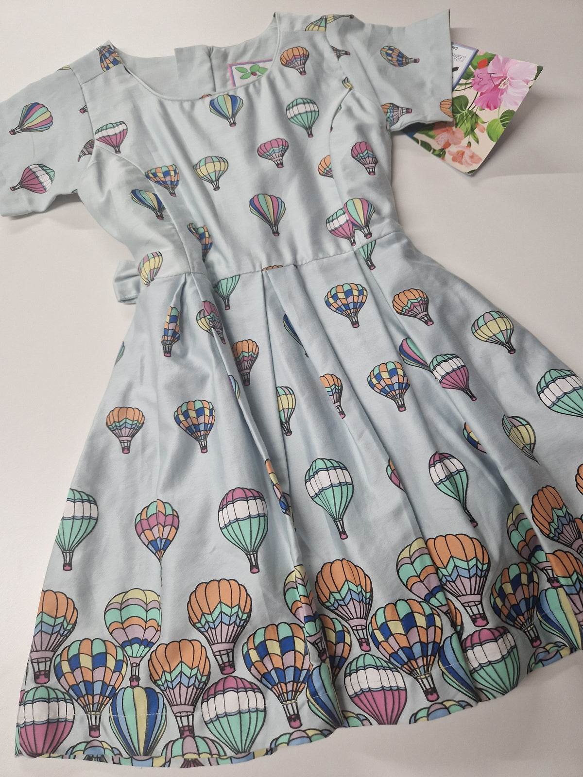 Blueberry London Dress Short Sleeve - Hot Air Balloon