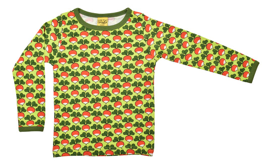 DUNS Sweden Top Long Sleeve - Radish Tender Green Shoots