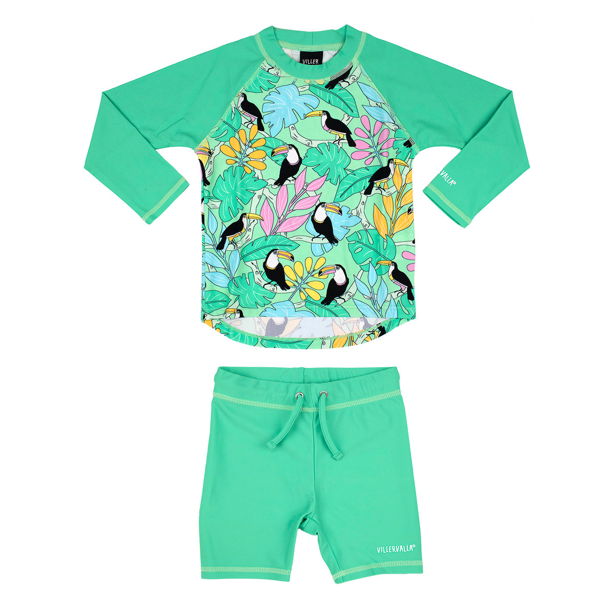 Villervalla UV Set Top & Shorts Swimwear - Cactus Toucan