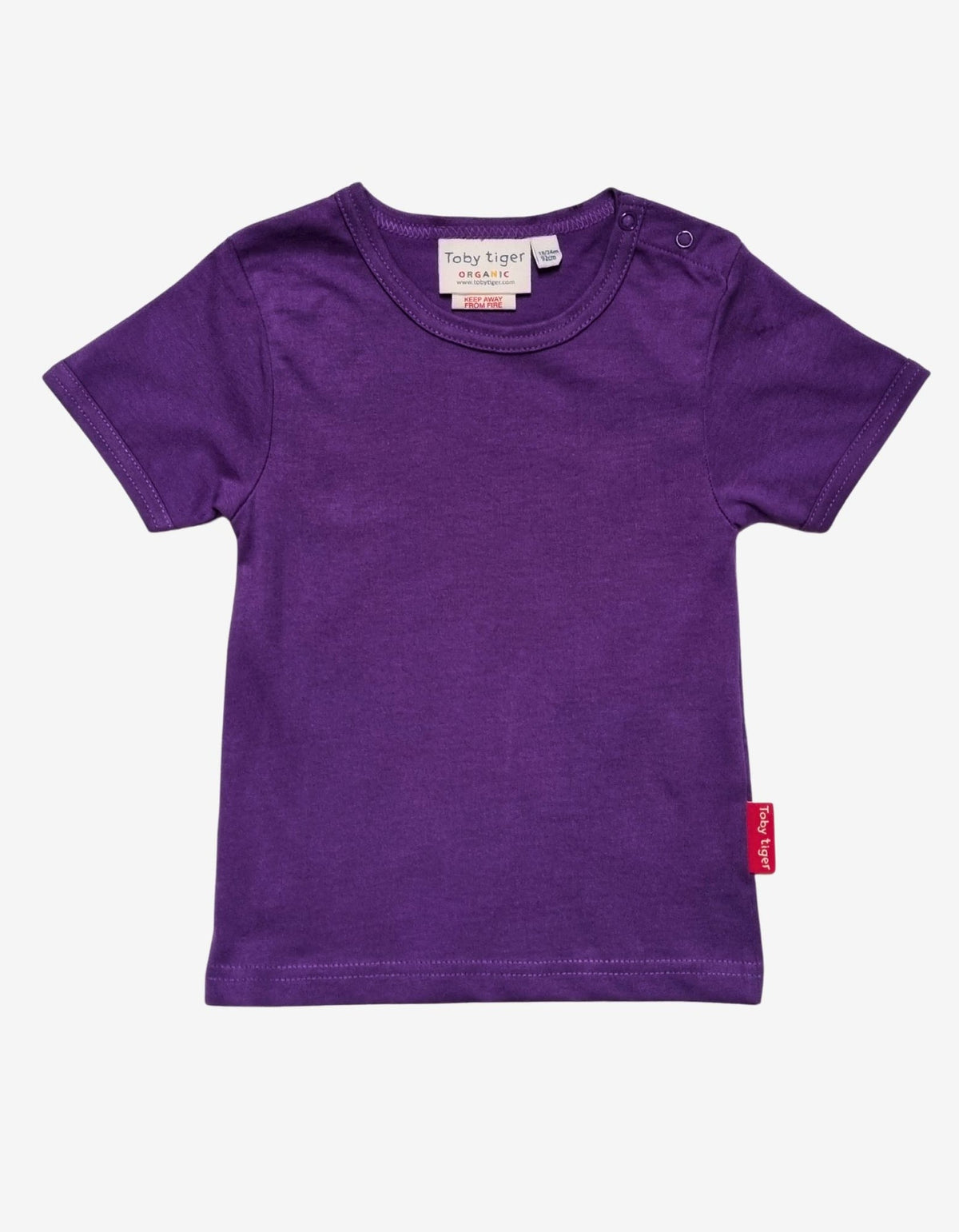 Toby Tiger Organic Basic T-Shirt Short Sleeve - Purple