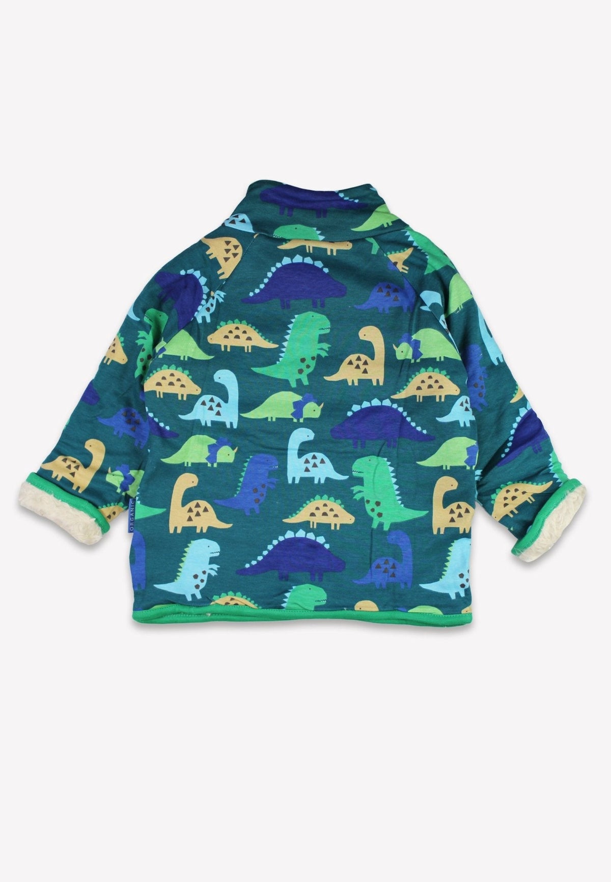 Toby Tiger Organic Fleece Sweatshirt - Tonal Dinosaur Blue