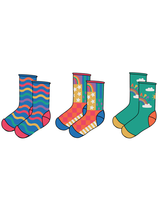 Frugi Roly Bamboo Socks - Rainbow (3 Pack)