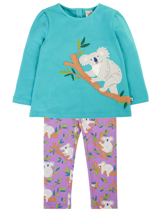 Frugi Ola Outfit - Boat Blue/Koala Cuddles