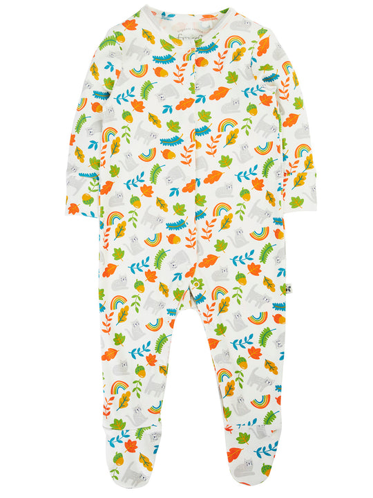 Frugi Lovely Babygrow - Wild Cats