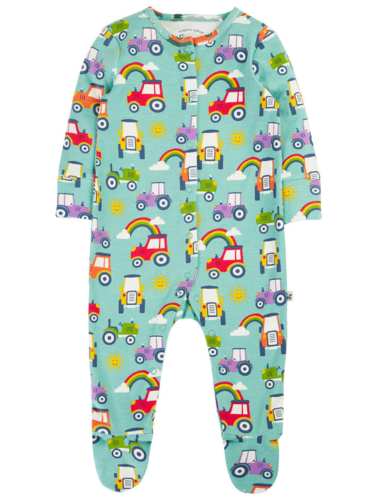 Frugi Lovely Babygrow - Terrific Tractors
