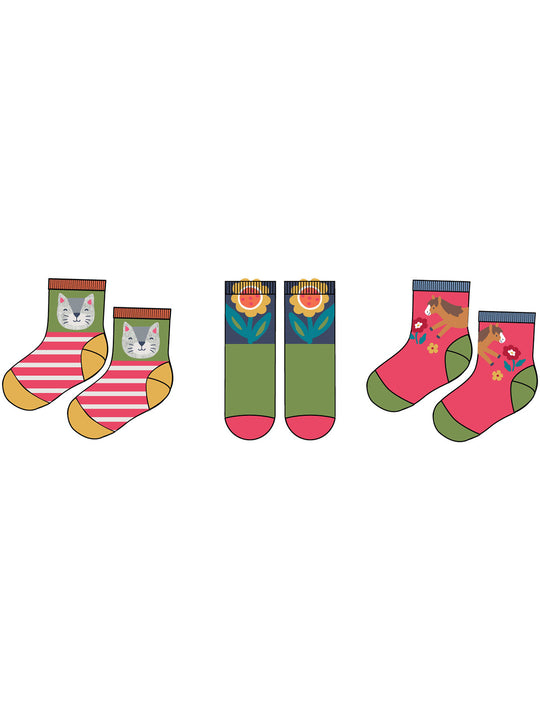 Frugi Little Socks - Wild Shetland (3 Pack)