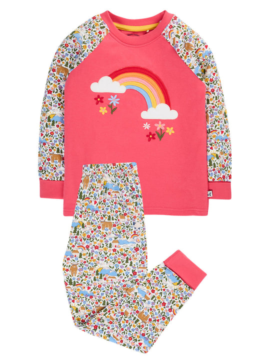 Frugi Jamie Jim Jams - Highland Fields/Rainbow