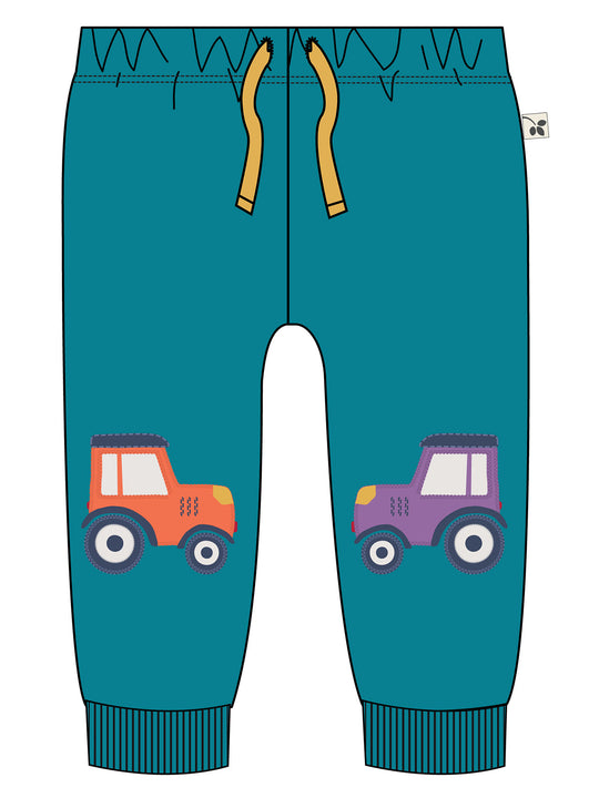 Frugi Character Joggers - Boat Blue/Tractors