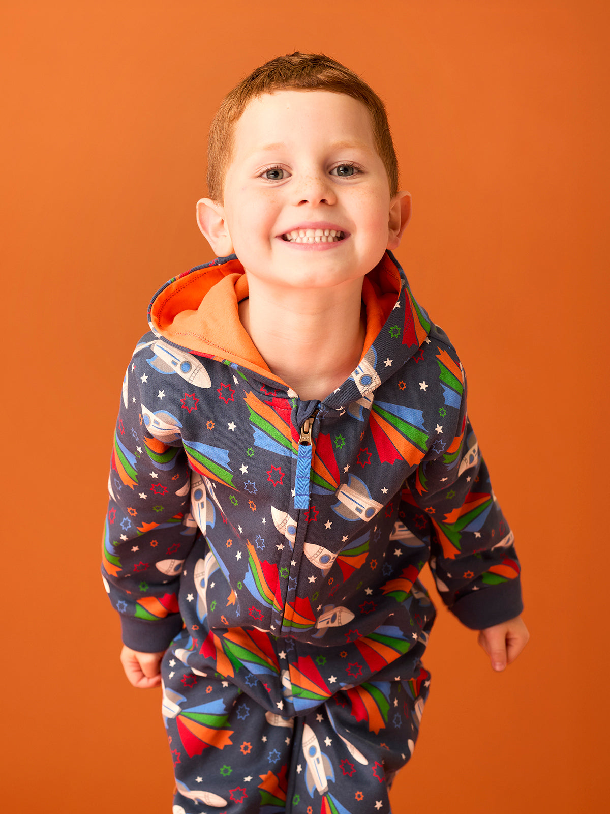 Frugi Big Snuggle Suit - Space Adventure