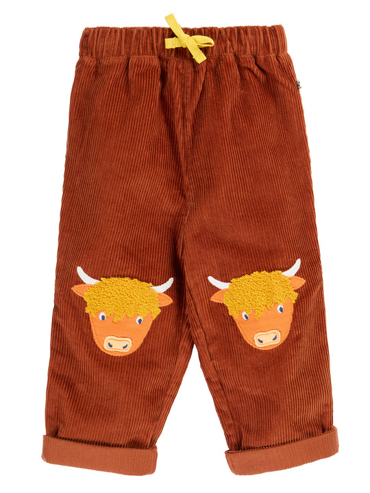 Frugi Arlo Cord Trousers - Rust/Highland Cow