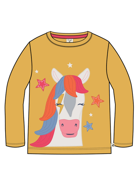 Frugi Adventure Circular Top - Bumblebee/Horse