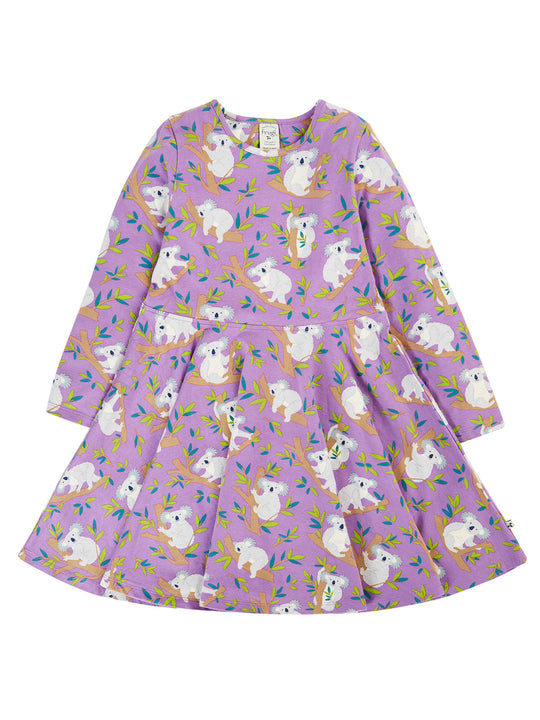 Frugi Sofia Skater Dress - Koala Cuddles