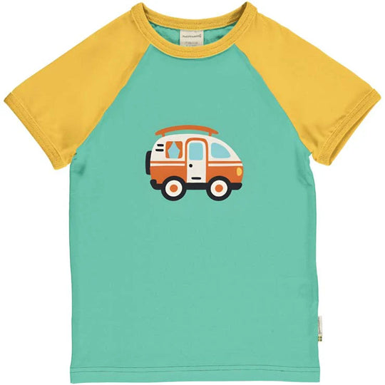 Maxomorra Raglan Top Short Sleeve - Campervan
