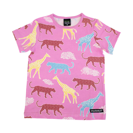 Villervalla T-Shirt Short Sleeve Savannah Print - Blossom