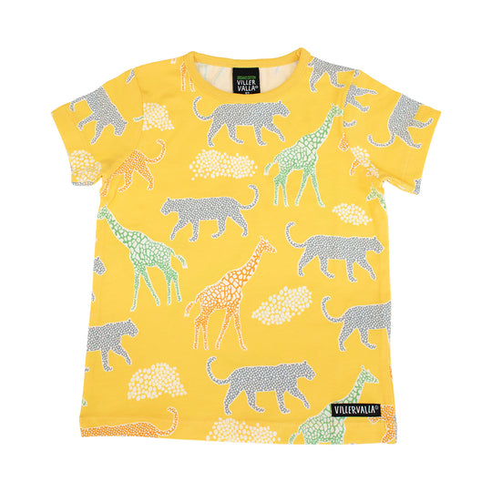 Villervalla T-Shirt Short Sleeve Savannah Print - Maize