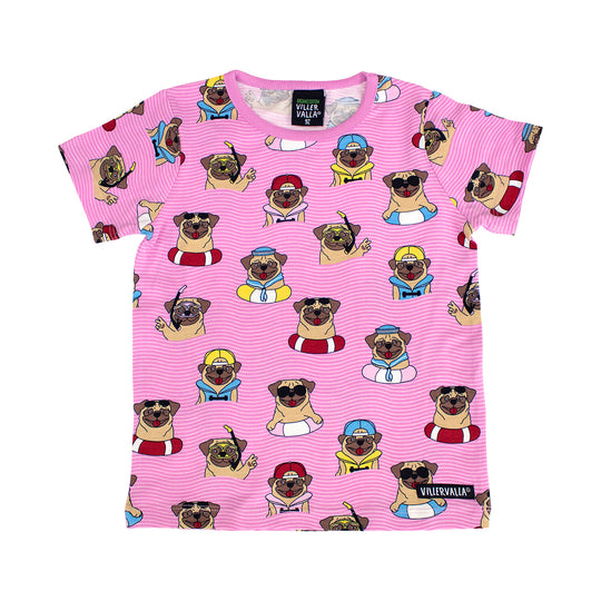 Villervalla T-Shirt Short Sleeve Pool Dogs - Blossom