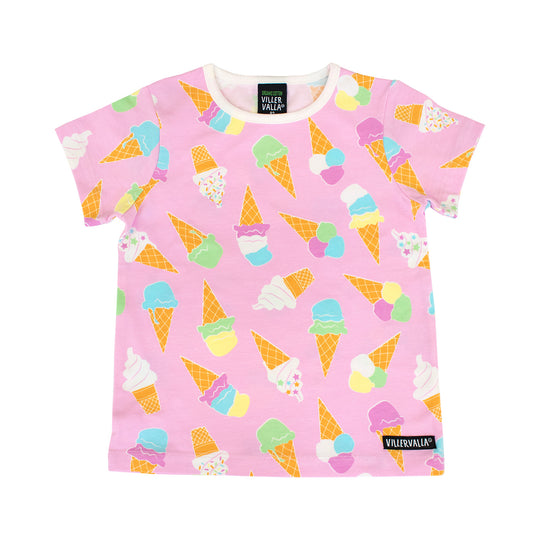 Villervalla T-Shirt Short Sleeve Ice Cream Print - Light Blossom
