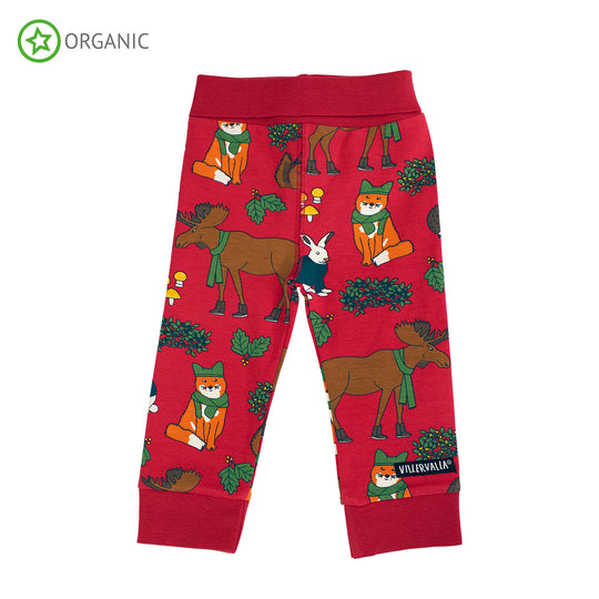 Villervalla Cuff Leggings - Nordic Animals - Tango