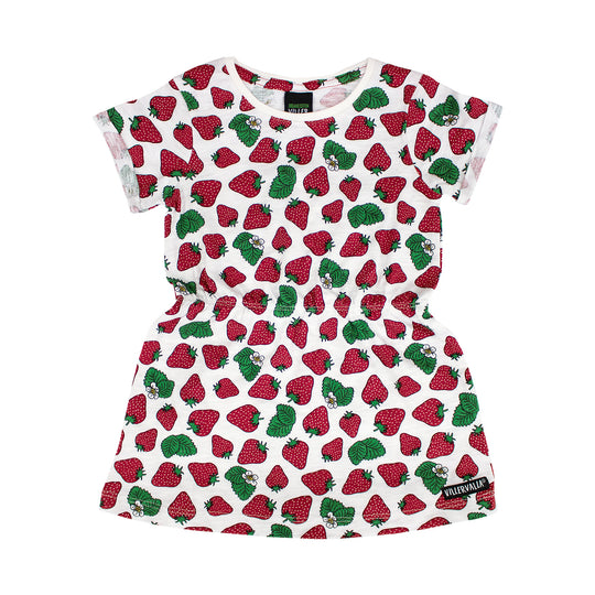 Villervalla Dress With Fold Up Strawberry Short Sleeve - Marble